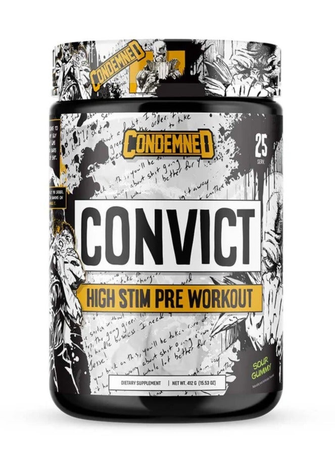 Convict NEW High Stim Pre-Workout Sour Gummy