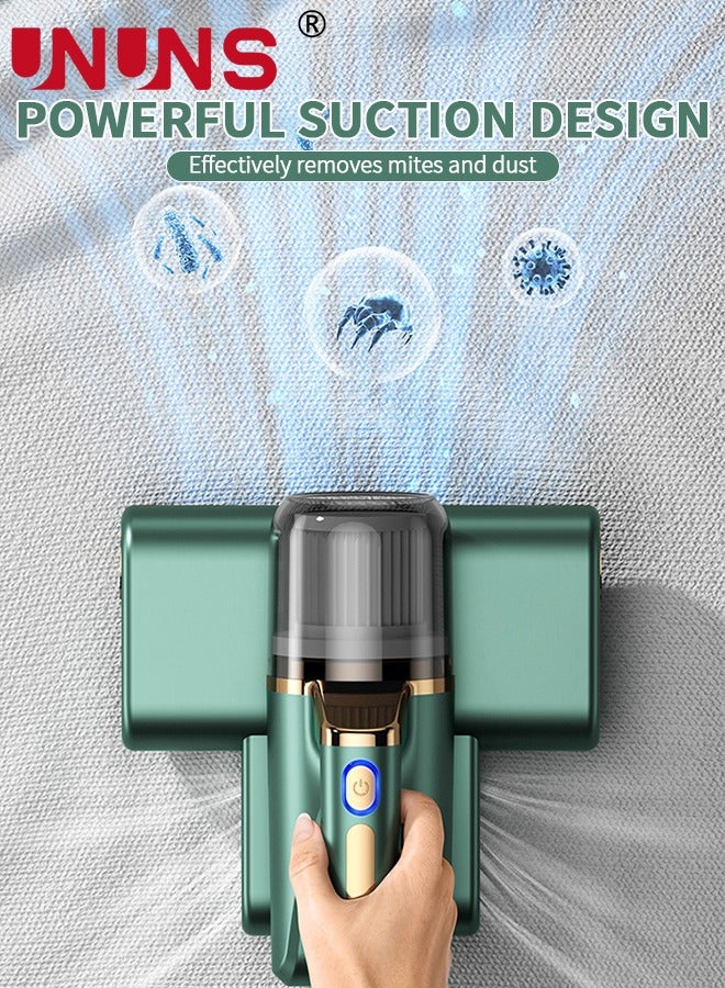 4-in-1 Mattress Vacuum Cleaner,Upgraded 14KPa UV Bed Cleaner Handheld Effectively Clean Up Bed,Cloth Sofas,Carpets And Ther Fabric Surfaces,Powerful Handheld Vacuums For Dust And Pet Hair, Green