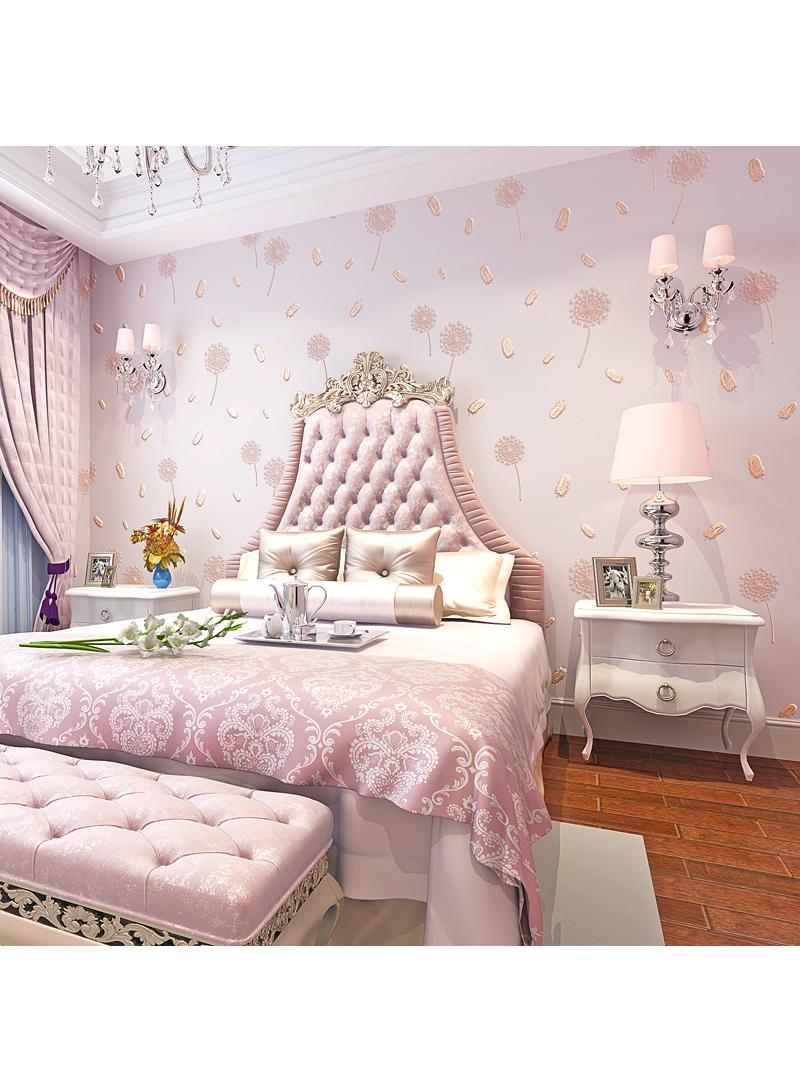 Dandelion Design Thicken Waterproof Self-Adhesive Wallpaper For Kids Room And Television Background Wall 0.53*9.5 Meters