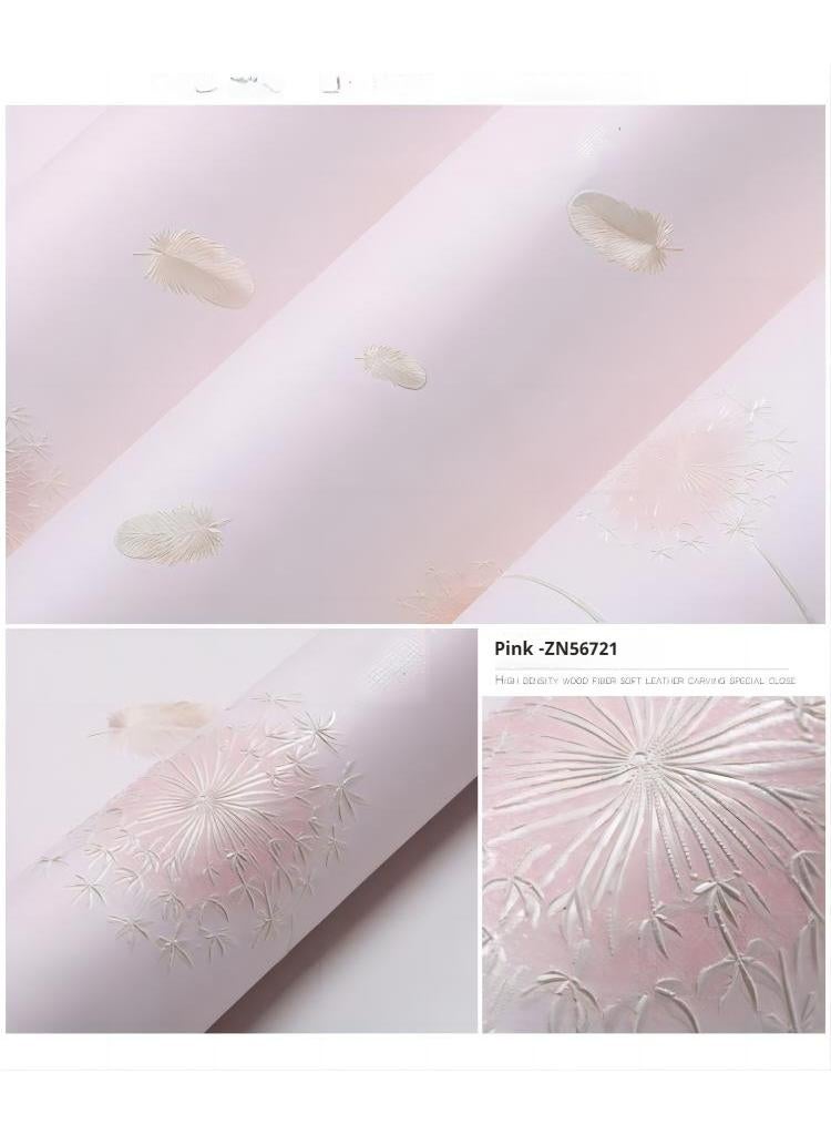 Dandelion Design Thicken Waterproof Self-Adhesive Wallpaper For Kids Room And Television Background Wall 0.53*9.5 Meters