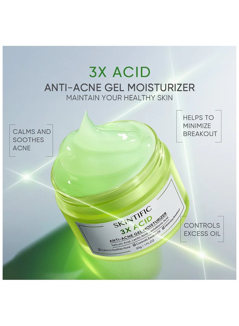 3X ACID ANTI-ACNE GEL MOISTURIZER 30G