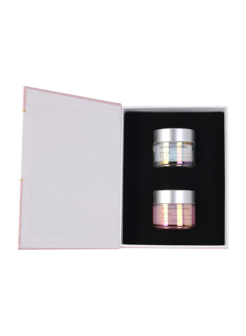 Home Deco Factory Candle Factory The Limited Edition 2 Pack In A Pretty Box - Camelia And Magnolia Fragrance - Lifetime For A Candle 9 Hours - Weight 84G Per Candle