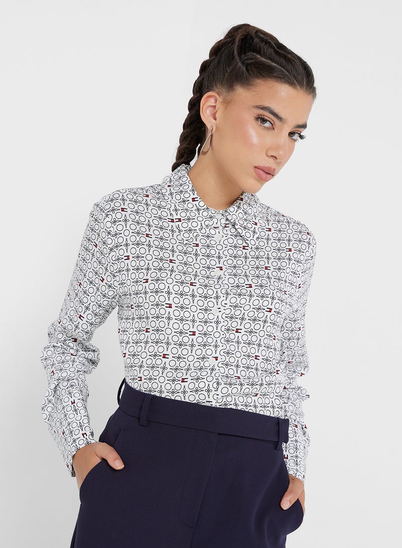 Printed Button Down Shirt