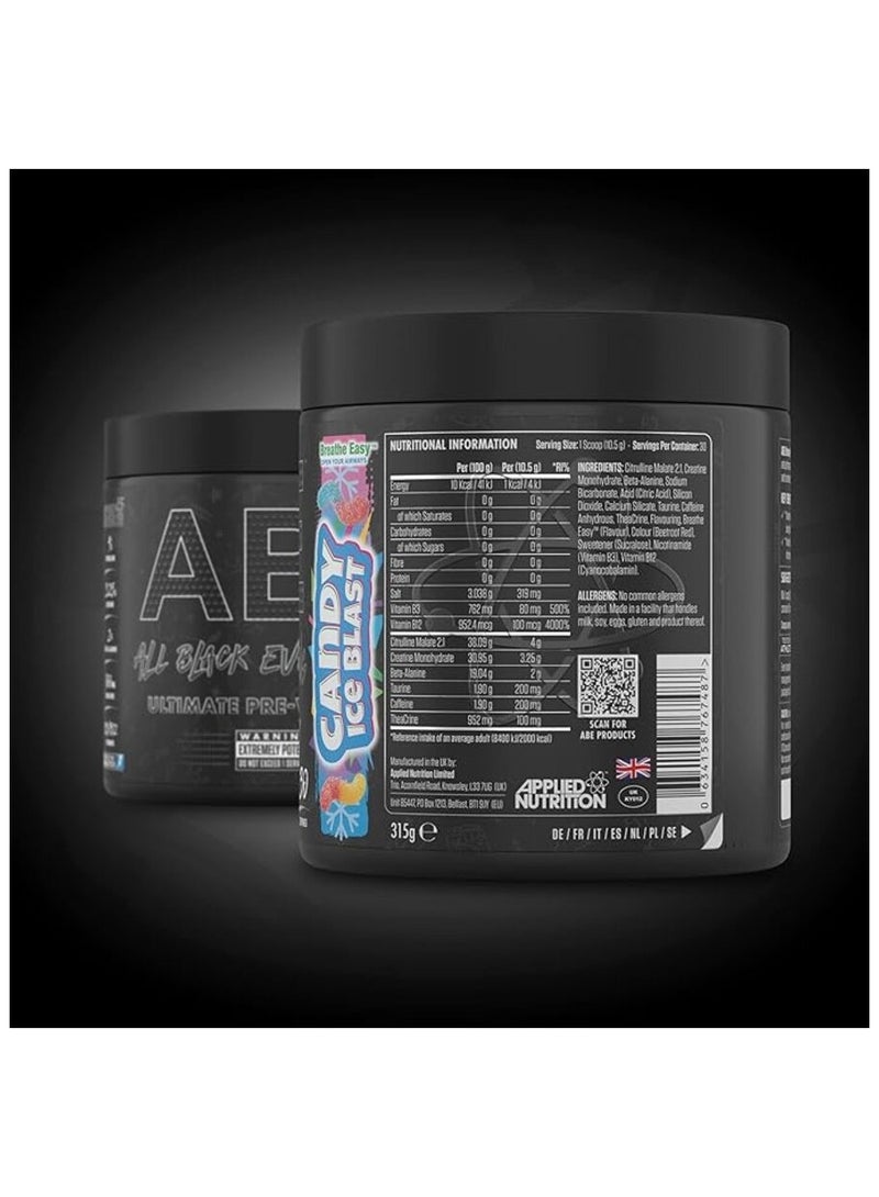 Applied Nutrition, ABE Pre Workout, Candy Icy Blast, 375g, 30 Servings