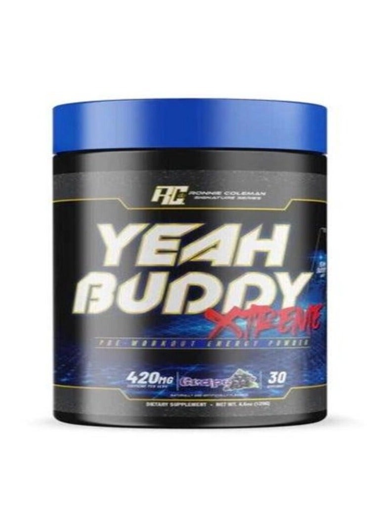 RC Yeah Buddy, Xtreme Pre Workout, Grape, 129g, 30 Servings