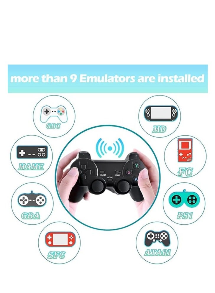 Game Console 4K HD Video Game Console 2.4G Dual Wireless Controller   Classic 64GB Retro TV Game Console 10000 Game Stick