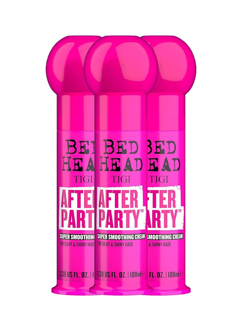 After Party Smoothing Cream for Silky and Shiny Hair - 100ml, Pack of 3