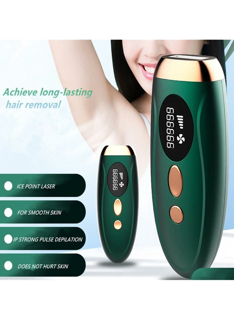 Laser Epilator, IPL Permanent Laser Epilator 999999 Flash Painless Hair Removal with LCD Screen, Electric Epilator Pulsed Light Device Home Use for Women and Men, (White)