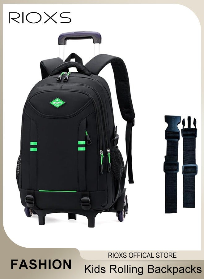 Kids Rolling Backpacks Fashion Printed Trolley School Bags Large Capacity Wheeled Kids Luggage Bag for Elementary Boys Schoolbag,  Waterproof and Wear-resistant