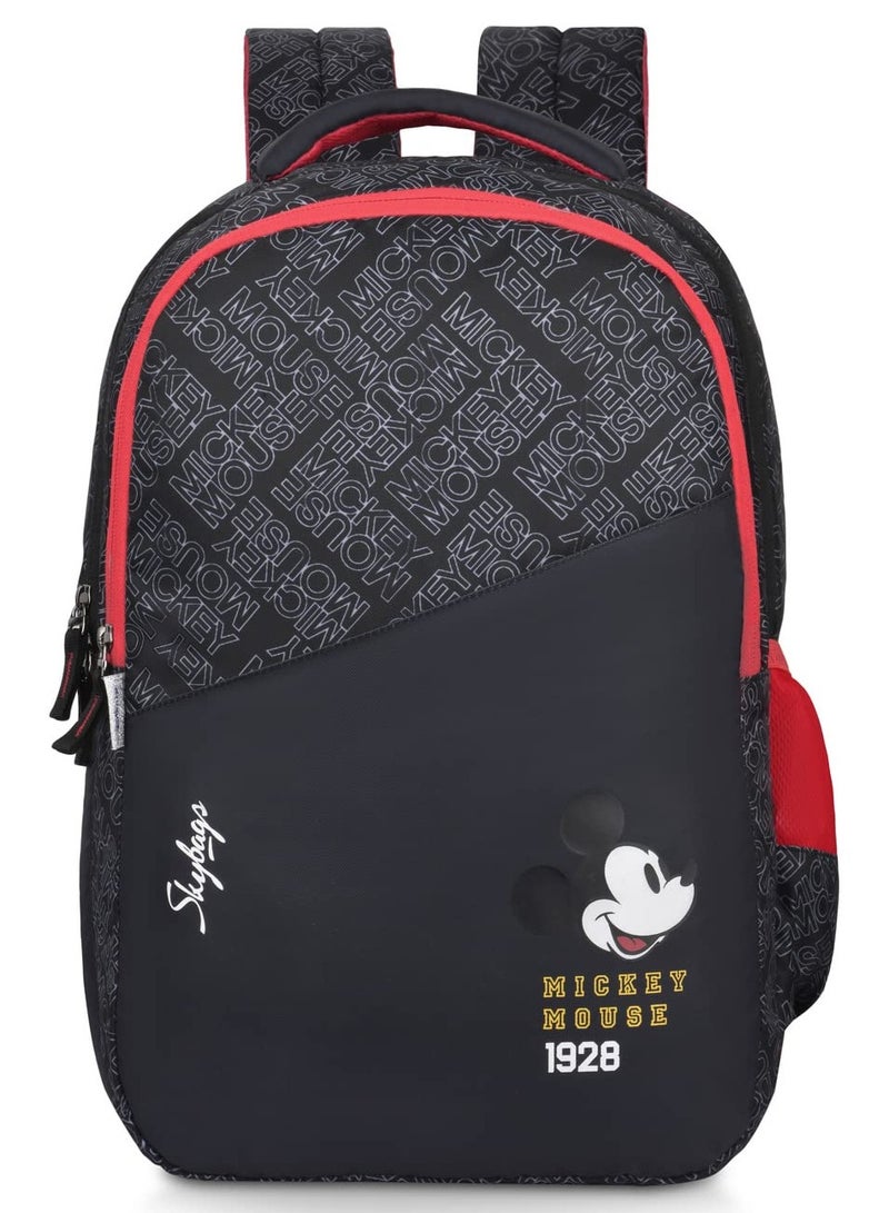 Skybags Printed School Backpack For Kids, 01 Black (Disney Mickey)