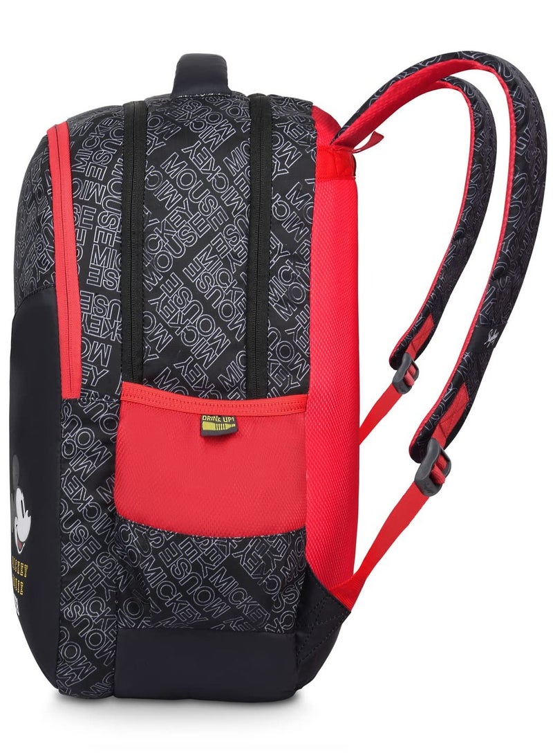 Skybags Printed School Backpack For Kids, 01 Black (Disney Mickey)
