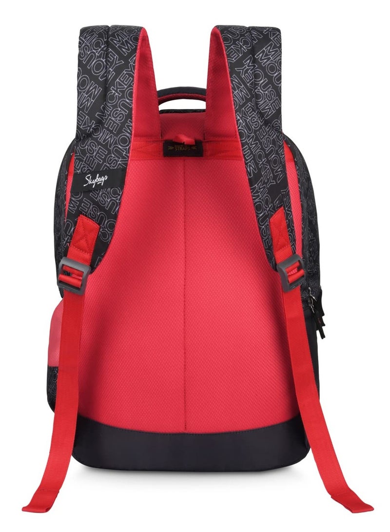 Skybags Printed School Backpack For Kids, 01 Black (Disney Mickey)
