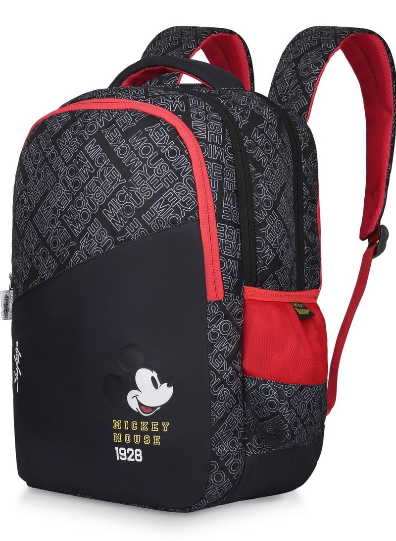 Skybags Printed School Backpack For Kids, 01 Black (Disney Mickey)