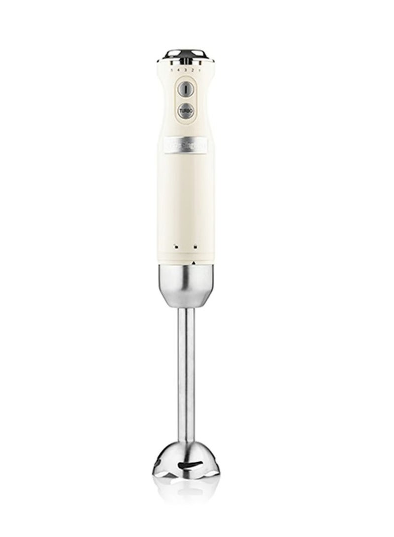 Westinghouse Retro Hand Blender - 600W Handheld Stick Blender for Kitchen - Stainless Steel Electric Soup Blender - Food Mixer with Various Speeds and Turbo Setting - Cream