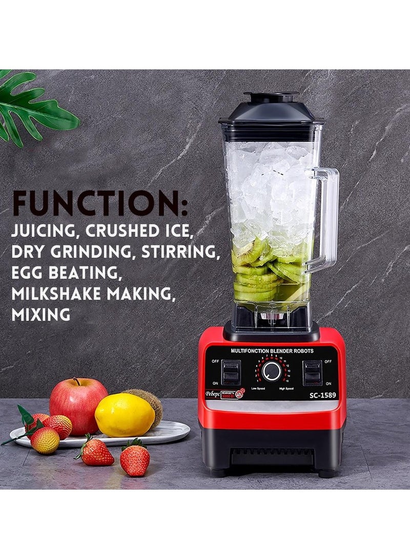 Heavy Duty Commercial Blender – High Power Stationary Mixer & Food Processor for Ice, Smoothies, and Juicing – Professional Kitchen Blender