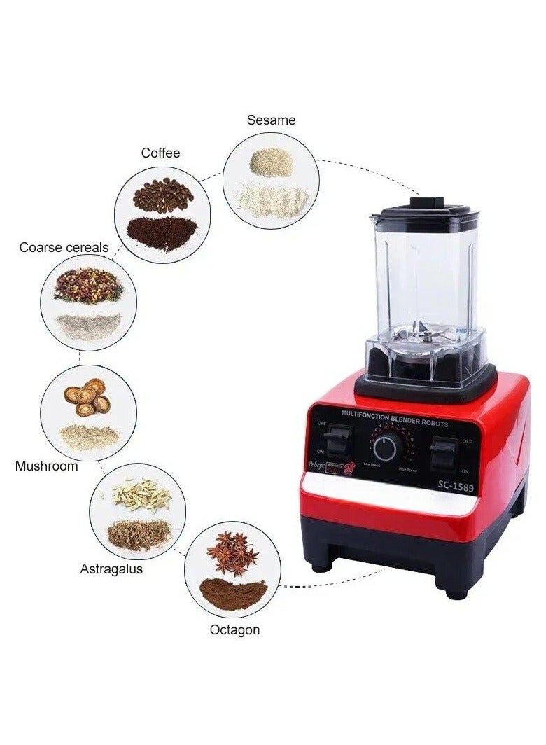 Heavy Duty Commercial Blender – High Power Stationary Mixer & Food Processor for Ice, Smoothies, and Juicing – Professional Kitchen Blender