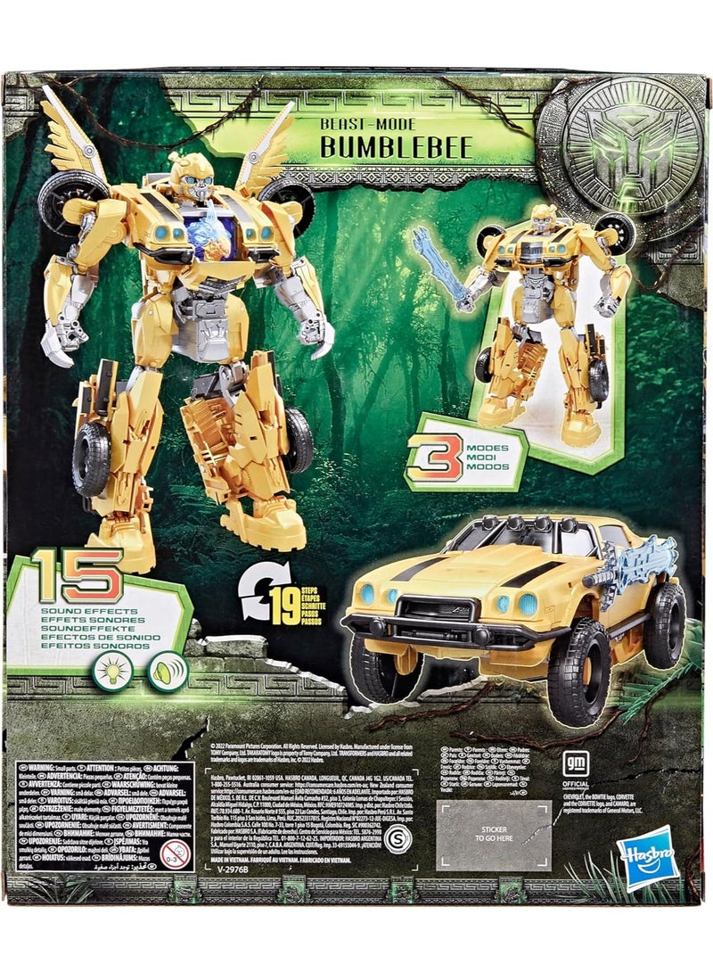 Rise of the Beasts Movie Bumblebee  Converting Toy With Lights and Sounds