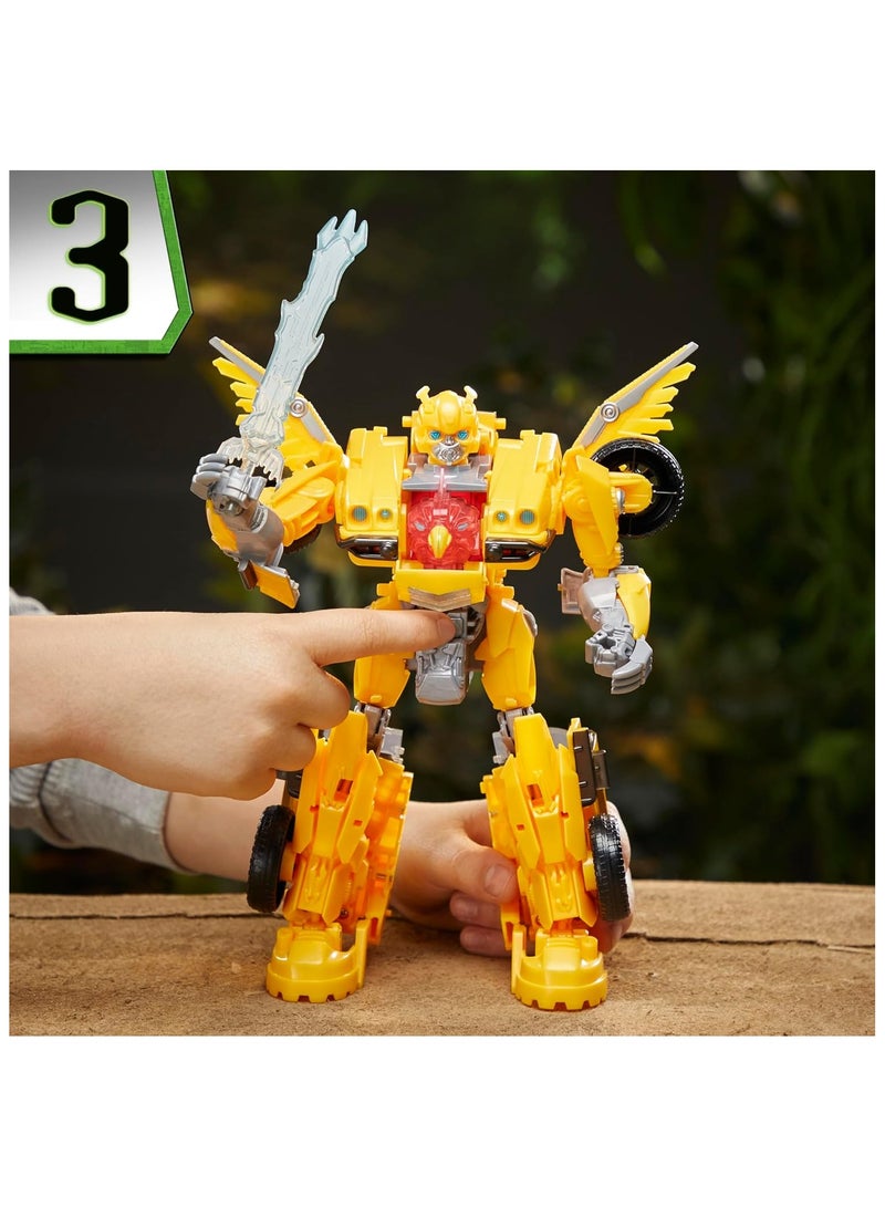 Rise of the Beasts Movie Bumblebee  Converting Toy With Lights and Sounds