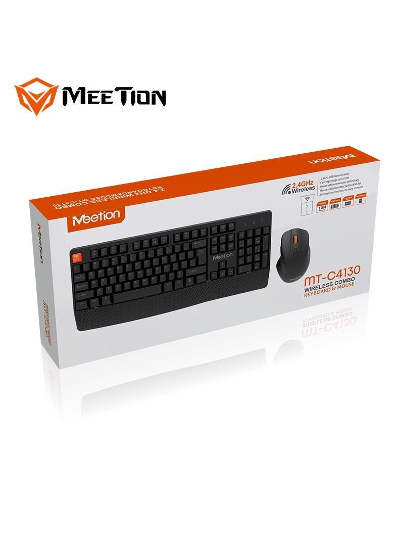 Meetion Wireless Ergonomic Keyboard Mouse Combo C4130 Adjustable stand Precision Control Ergonomic Design