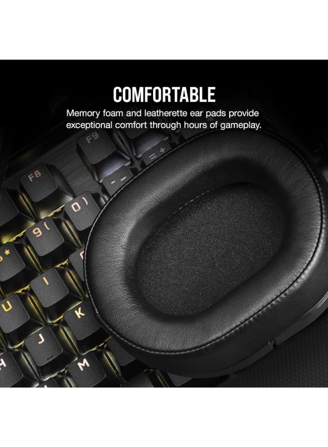 Corsair HS55 Stereo Gaming Wired On Ear Headset (Leatherette Memory Foam Ear Pads, Lightweight Construction, Omni-Directional Microphone, Multi-Platform Compatibility Included Y-Cable Adapter), Carbon