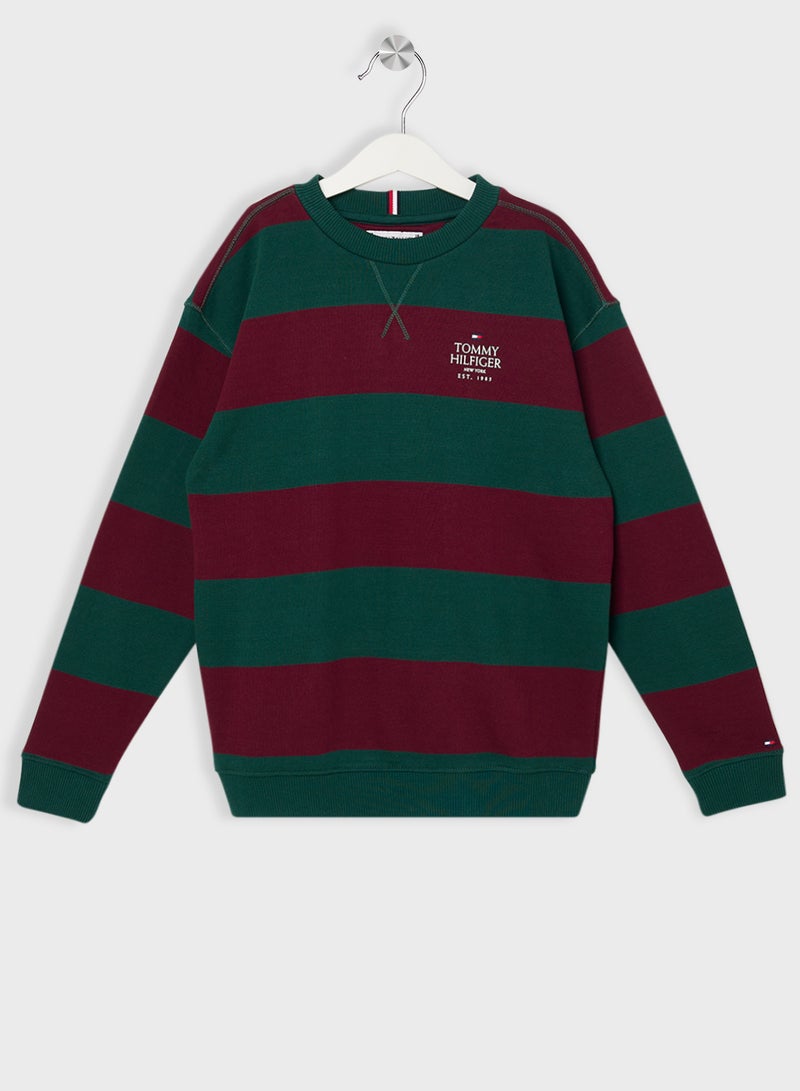 Youth Striped Sweatshirts