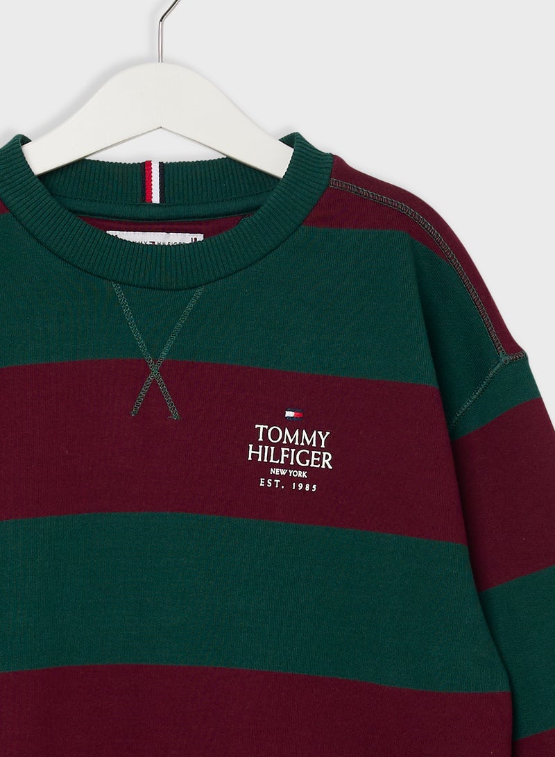 Youth Striped Sweatshirts