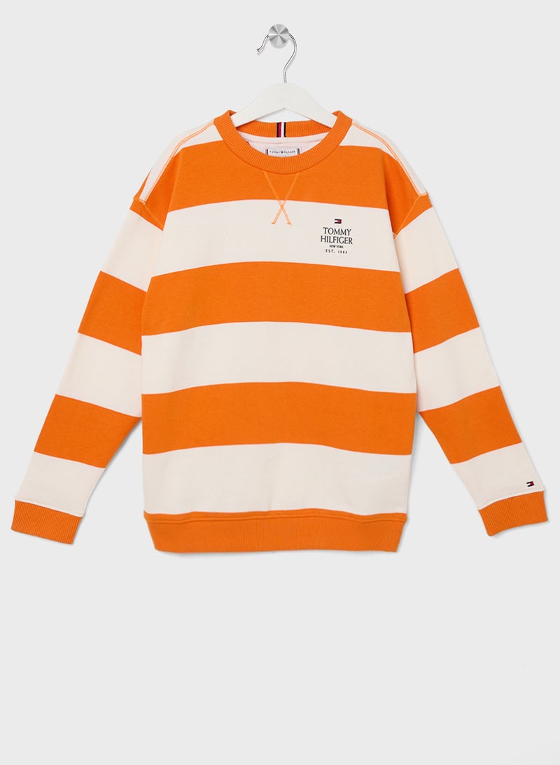 Youth Striped Sweatshirts