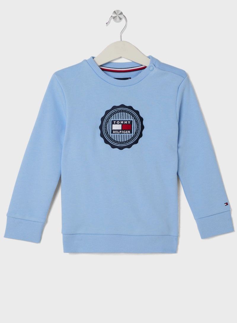 STAMP EMBROIDERY REG SWEATSHIRT