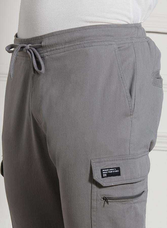 Men’s Relaxed Fit Mid Grey Cargo Trousers – Functional and Comfortable