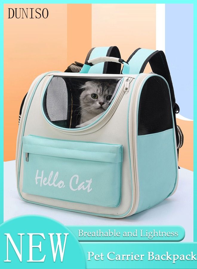 Cat Backpack Pet Carrier Backpack for Small Dogs Carrier with Ventilated Design Collapsible and Waterproof Pet Bag Carrier for Travel Hiking Outdoor