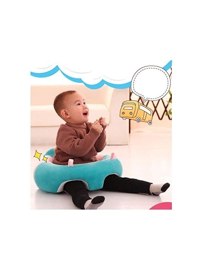 Plush Baby Seat Soft Stuffed Infant Learn Sit Sofa Chair Safe Baby Feeding Seat for Lunch Dinner Plush Educational Toys