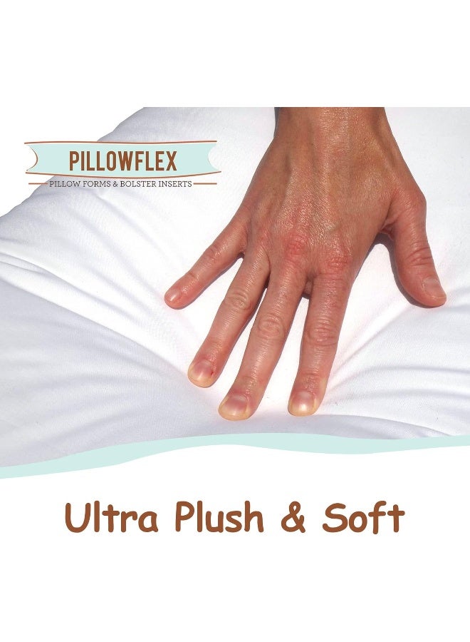 Synthetic Down Pillow Insert - 12x36 Down Alternative Pillow Ultra Soft Body Pillow Large Standard Body Bed Sleeping Pillow - 1 Decorative Pillow Form