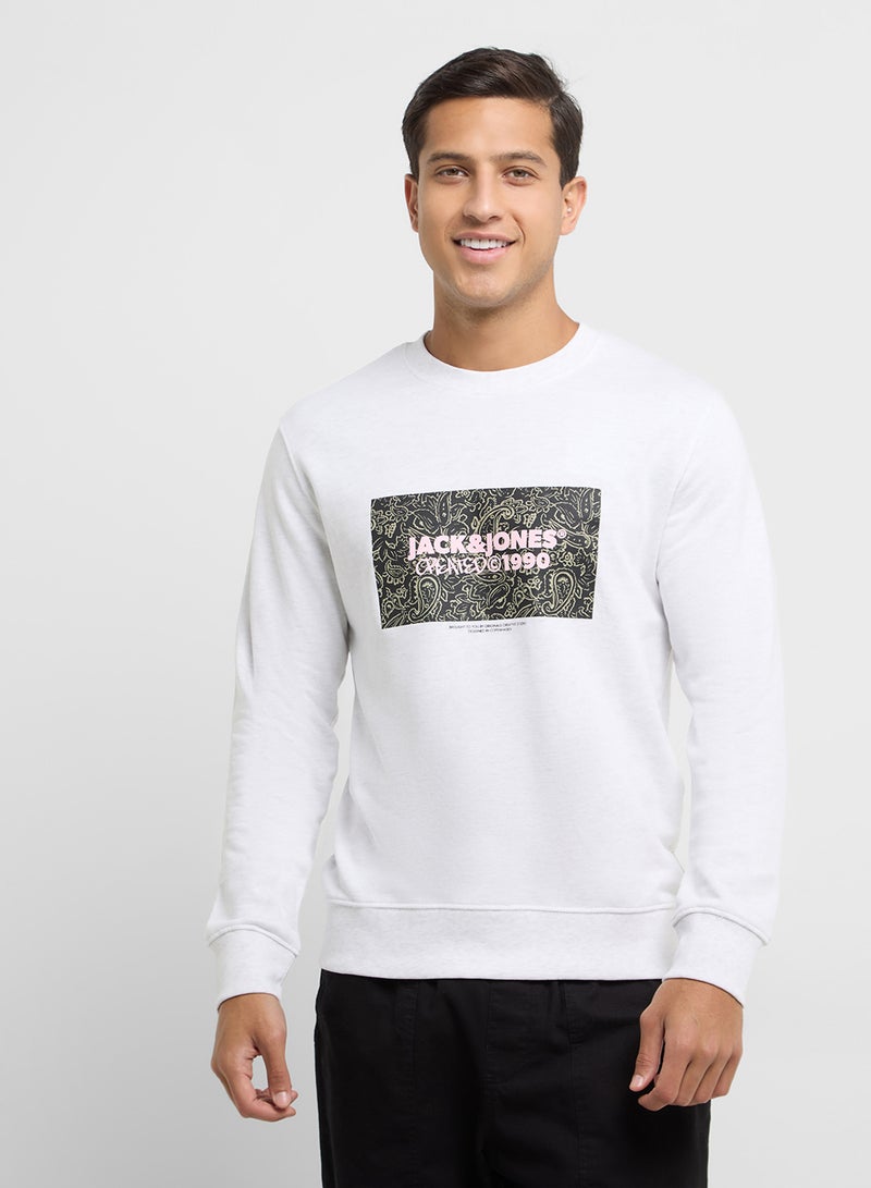 Jorbushwick Logo Print  Crew Neck Sweatshirts