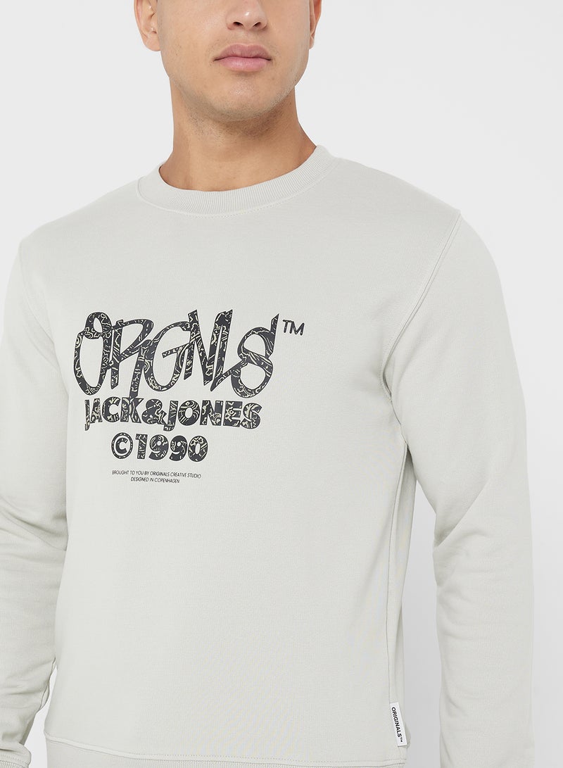 Jorbushwick Logo Print  Crew Neck Sweatshirts