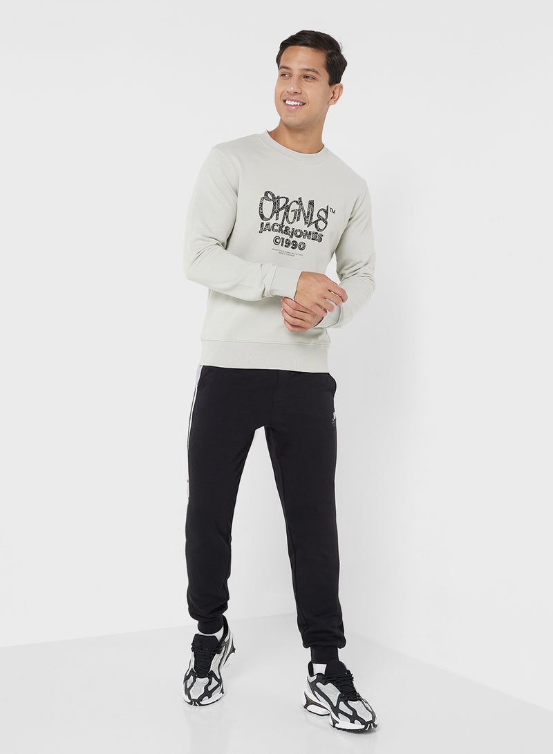 Jorbushwick Logo Print  Crew Neck Sweatshirts