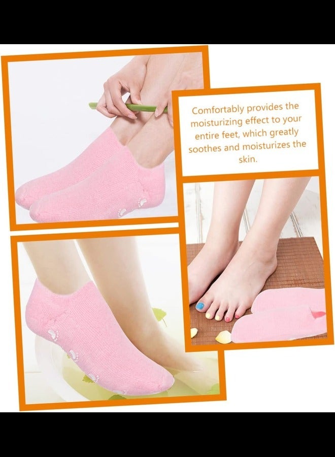 3 Pairs Foot Gel Socks Cotton-Spandex Facial Mask Miss Skin Care