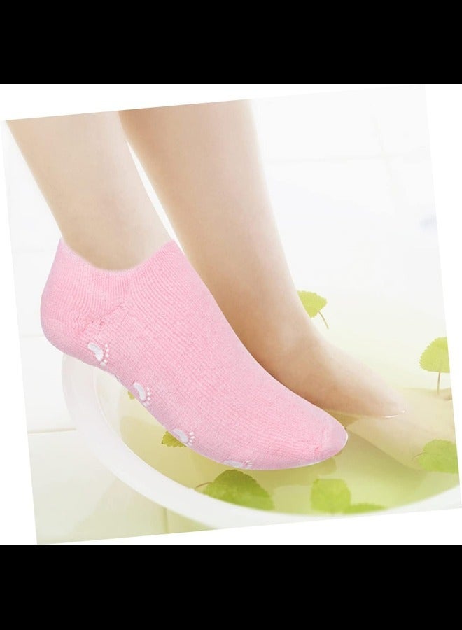 3 Pairs Foot Gel Socks Cotton-Spandex Facial Mask Miss Skin Care