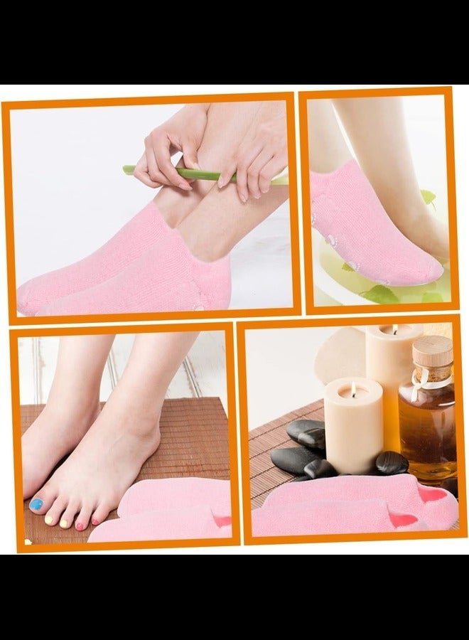 3 Pairs Foot Gel Socks Cotton-Spandex Facial Mask Miss Skin Care