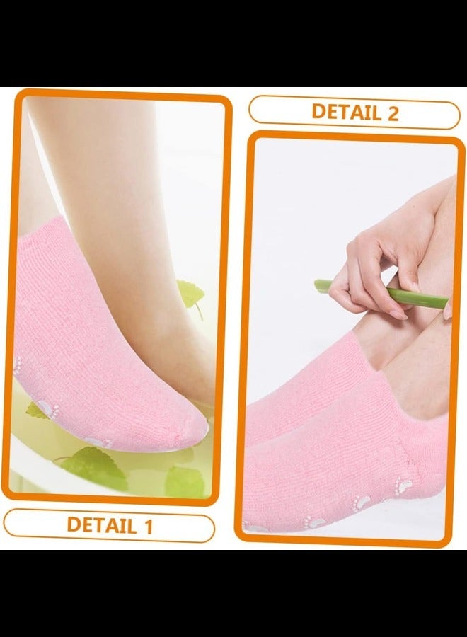 3 Pairs Foot Gel Socks Cotton-Spandex Facial Mask Miss Skin Care