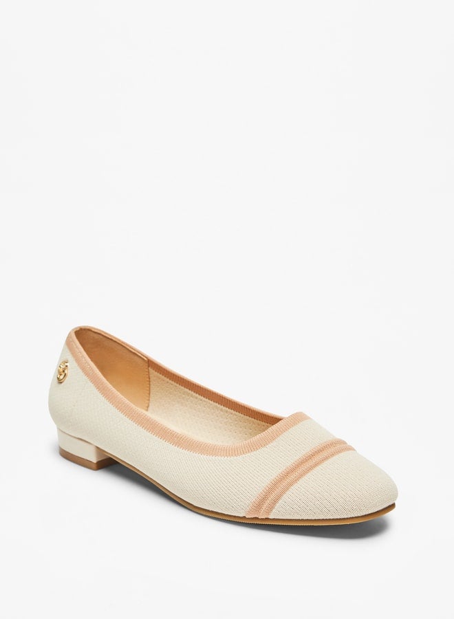 Women's Textured Slip-On Ballerina Shoes