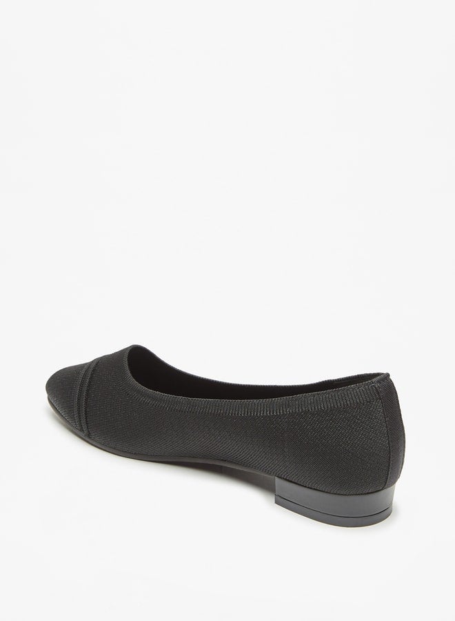 Women's Textured Slip-On Ballerina Shoes