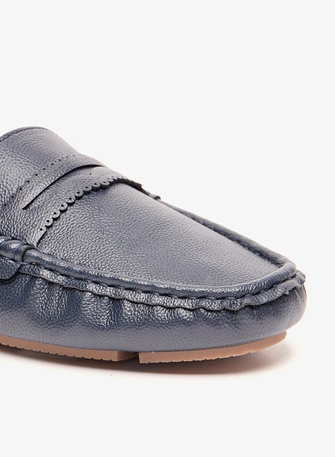 Women Textured Slip-On Moccasins