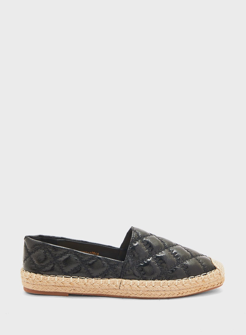 Crinkle Quilted Espadrille