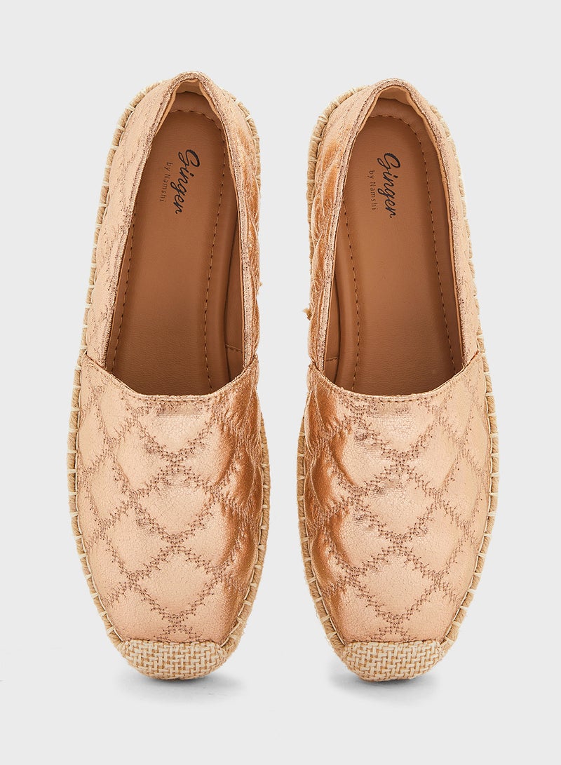 Crinkle Quilted Espadrille