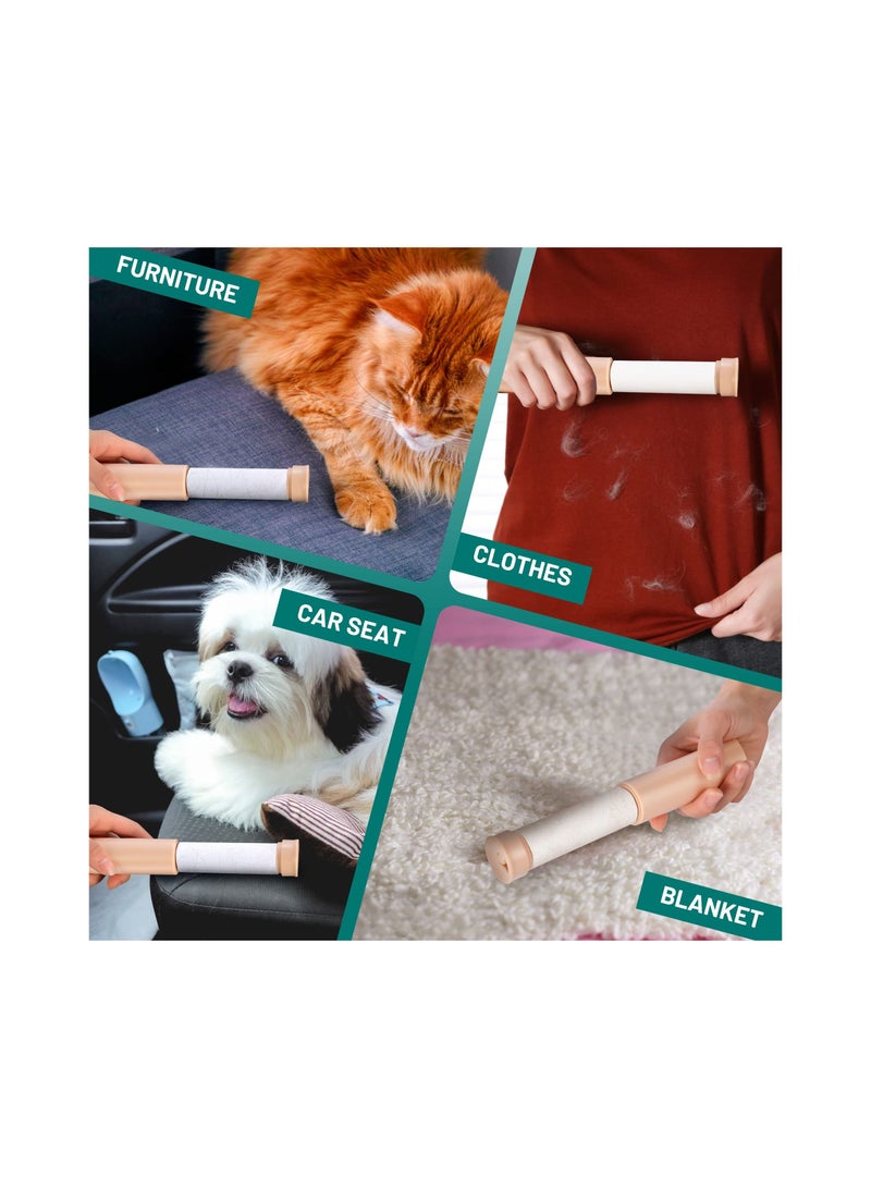 Retractable Lint Roller Mini Roller for Clothes Extra Sticky  Portable Sticky Travel Refillable Pet Hair Remover Dust with 3 Refills 180 Sheets Remove Hair