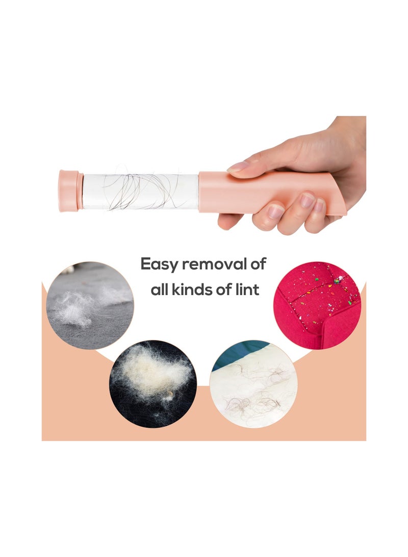 Retractable Lint Roller Mini Roller for Clothes Extra Sticky  Portable Sticky Travel Refillable Pet Hair Remover Dust with 3 Refills 180 Sheets Remove Hair