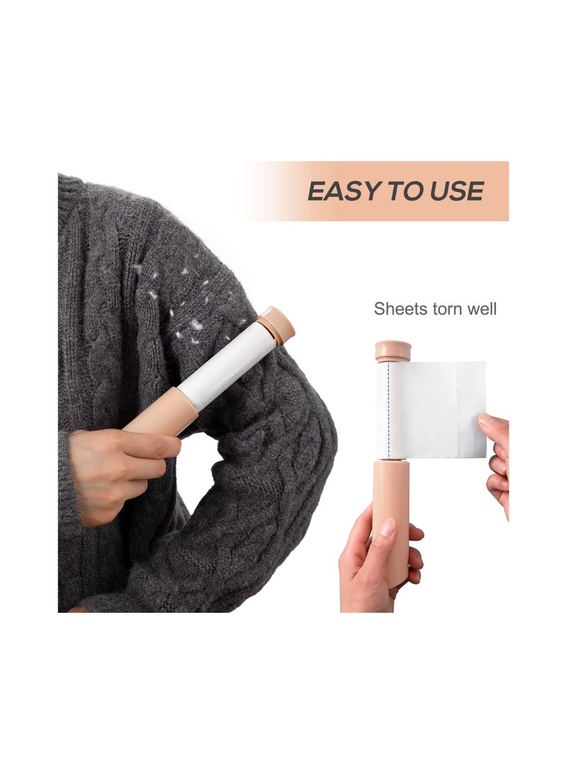 Retractable Lint Roller Mini Roller for Clothes Extra Sticky  Portable Sticky Travel Refillable Pet Hair Remover Dust with 3 Refills 180 Sheets Remove Hair