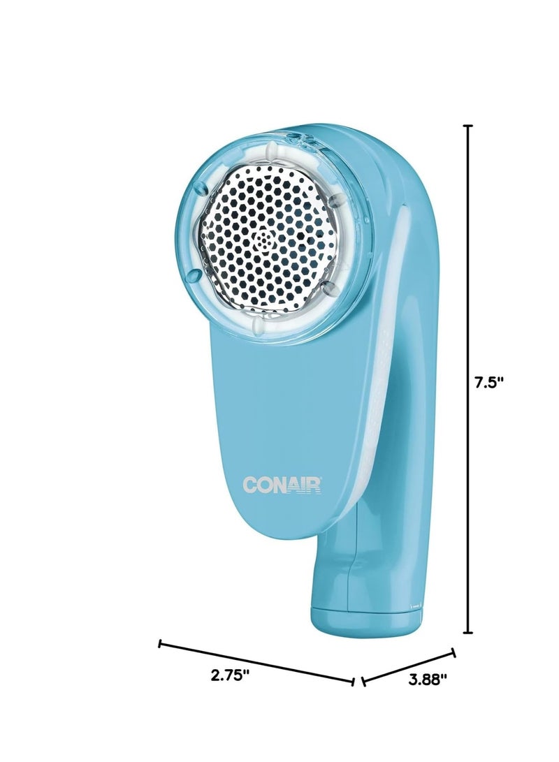 Conair Fabric Shaver and Lint Remover, Battery Operated Portable Fabric Shaver, Blue