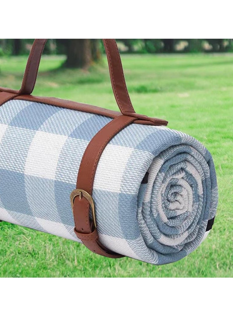 200*200cm Extra Large Picnic Mat, Foldable Portable Picnic Blanket, Outdoor Blanket, 3-Layer Waterproof Outdoor Picnic Mat, Perfect for Beach, Grass Camping