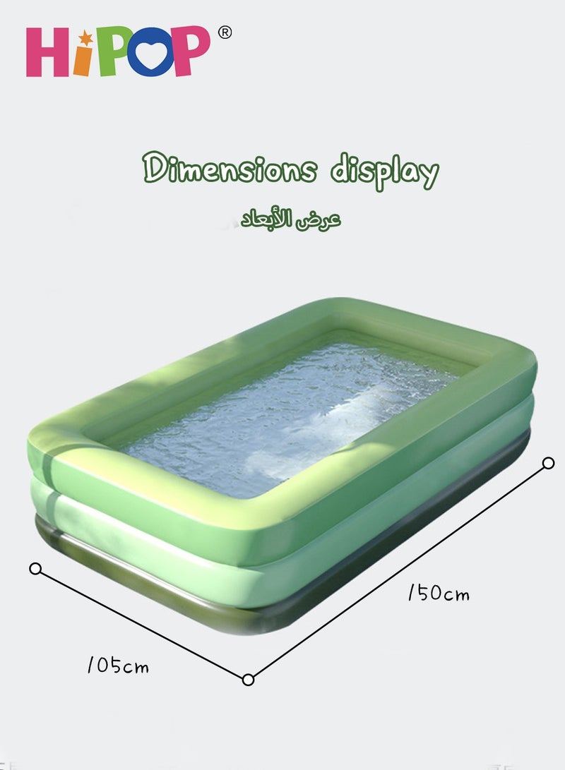 Inflatable Swimming Pool for Outdoor Play,150cm Strong PVC Material,Outdoor Large Kids Swimming Pool